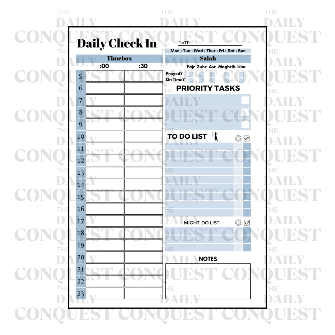 Undated Daily Planner